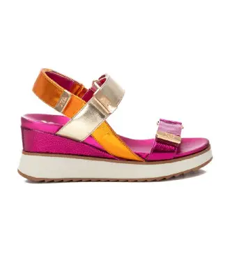 per donna 14388202-FUCSIA Sandali 143882 rossi (37), Rosso, 5 a 8cm, Velcro, Casual Pelle