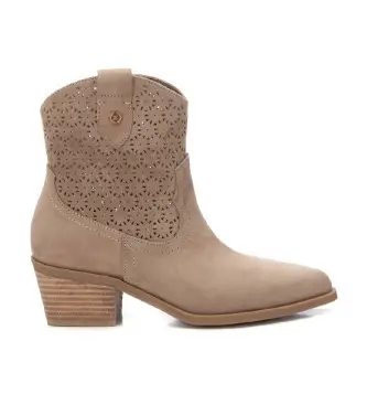 per donna 14388503-TAUPE Stivaletti in pelle 143885 tortora (37), 5 a 8cm, Cerniera, Casual