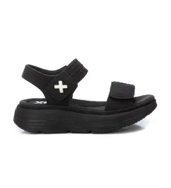 per donna 14398605-NEGRO Sandali 143986 neri (37), Nero, 3 a 5cm, Velcro, Casual