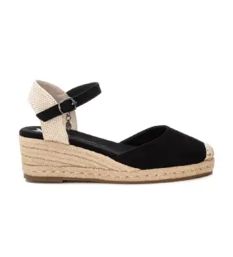 per donna 14410404-NEGRO Espadrillas 144104 nere (37), Nero, 5 a 8cm, Camoscio, Fibbia, Casual Pelle