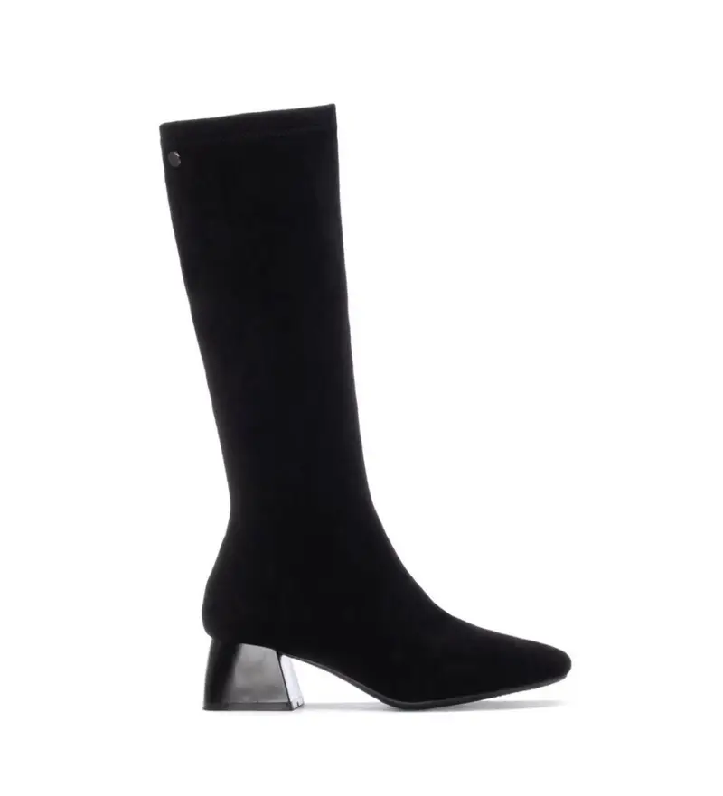 per donna. 14429102-NEGRO Stivali 144291 neri (37), Nero, 3 a 5cm, Cerniera, Casual Pelle