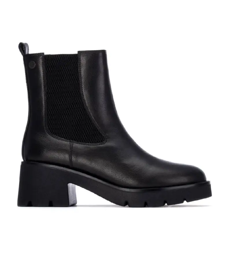 per donna. 14431101-NEGRO Stivaletti 144311 neri (38), Nero, 3 a 5cm, Cerniera, Casual Pelle