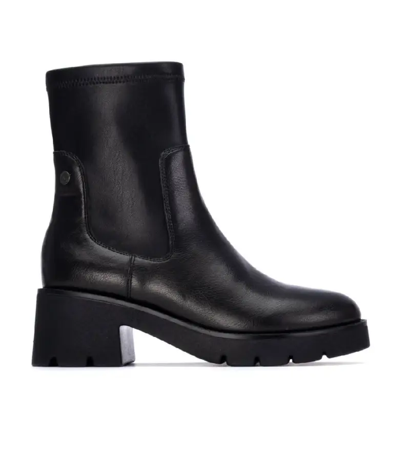 per donna. 14431301-NEGRO Stivaletti 144313 neri (37), Nero, 3 a 5cm, Cerniera, Casual Pelle