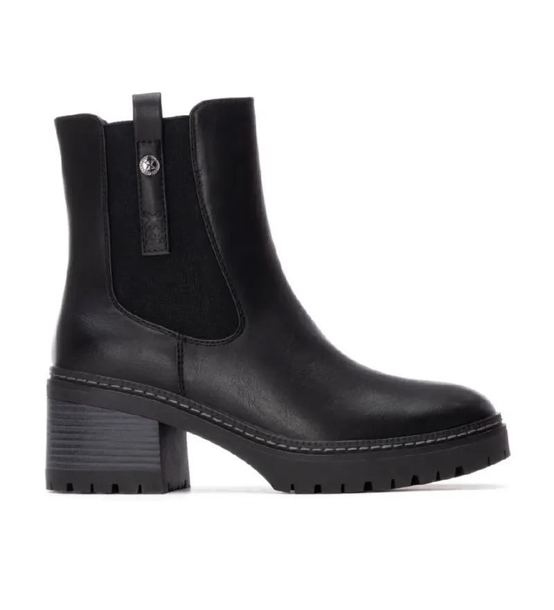 per donna. 14445601-NEGRO Stivaletti 144456 neri (37), Nero, 3 a 5cm, Cerniera, Casual Pelle