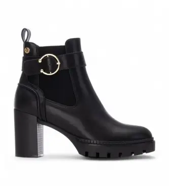 per donna 14452101-NEGRO Stivaletti 144521 neri (39), Nero, 5 a 8cm, Cerniera, Casual Pelle