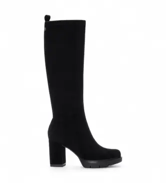 per donna 14458002-NEGRO Stivali 144580 neri (36), Nero, 5 a 8cm, Cerniera, Casual Pelle