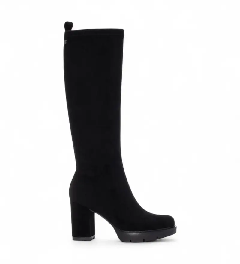 per donna. 14458002-NEGRO Stivali 144580 neri (37), Nero, 5 a 8cm, Cerniera, Casual Pelle