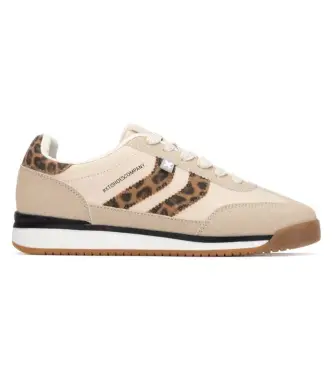 per donna 14458705-LEOPARDO Sneakers beige 144587 (37), Basso, Stringhe, Casual
