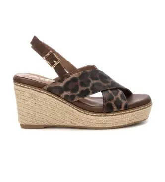 per donna 14459102-TAUPE Sandali 144591 marrone (37), 5 a 8cm, Fibbia, Casual, Animal Print