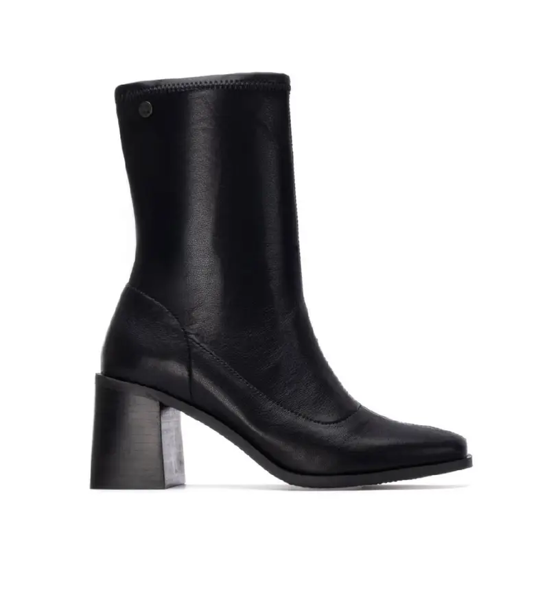 per donna. 14471401-NEGRO Stivaletti 144714 neri (37), Nero, 3 a 5cm, Nessuno, Casual Pelle