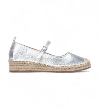 per donna 14502802-PLATA Ballerine argento 145028 (37), Basso, 1 a 3 cm, Fibbia, Casual