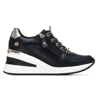 per donna 14510201-NEGRO Sneakers 145102 nere (37), Nero, 5 a 8cm, Cerniera, Casual Pelle