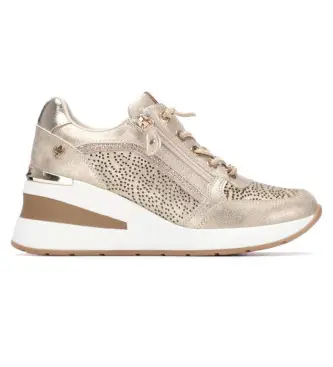 per donna 14510202-ORO Sneakers dorate 145102 (37), 5 a 8cm, Cerniera, Casual Pelle