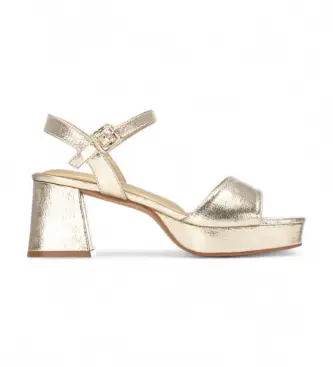 per donna 14513703-ORO Sandali dorati 145137 (37), 5 a 8cm, Fibbia, Casual, Da sera