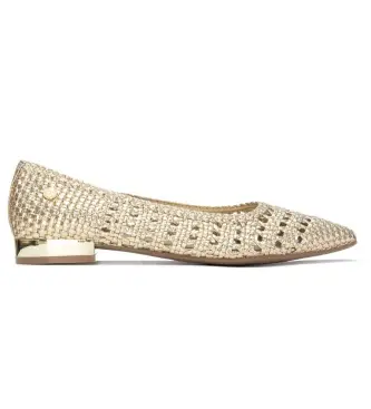 per donna 14529902-ORO Ballerine dorate 145299 (37), Basso, 1 a 3 cm, Nessuno, Casual Pelle