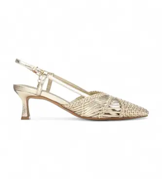 per donna 14530101-ORO Scarpe dorate 145301 (37), 5 a 8cm, Fibbia, Casual, Da sera