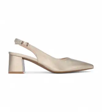 per donna 14536704-ORO Scarpe dorate 145367 (37), 5 a 8cm, Fibbia, Casual, Classico Pelle