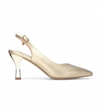 per donna 14536905-ORO Scarpe dorate 145369 (37), 8 a 10cm, Fibbia, Casual Pelle