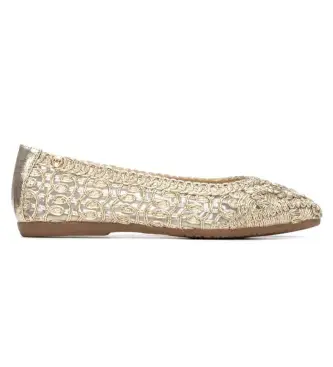 per donna 14537201-ORO Ballerine 145372 oro (37), Tessuto, Basso, Nessuno, Casual