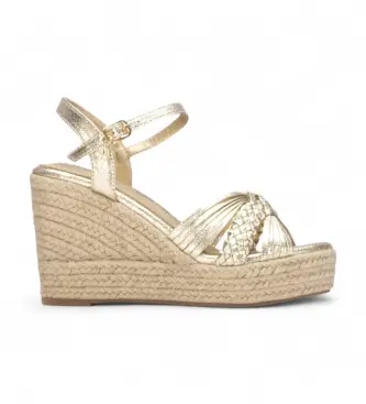 per donna 14542001-ORO Sandali dorati 145420 (37), 5 a 8cm, Fibbia, Casual