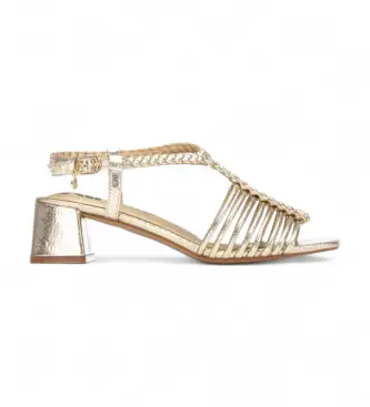 per donna 14543303-ORO Sandali dorati 145433 (37), 5 a 8cm, Fibbia, Casual, Da sera