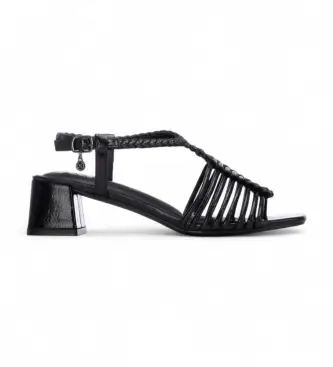 per donna 14543304-NEGRO Sandali 145433 neri (37), Nero, 3 a 5cm, Fibbia, Casual, Da sera