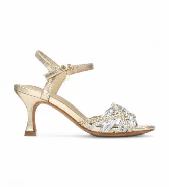 per donna 14543402-ORO Sandali 145434 oro (37), 5 a 8cm, Fibbia, Casual, Da sera