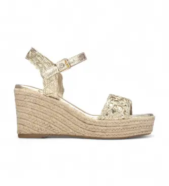 per donna 14545301-ORO Sandali dorati 145453 (37), 8 a 10cm, Fibbia, Casual
