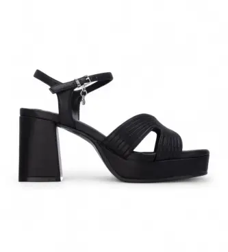 per donna 14546702-NEGRO Sandali 145467 neri (37), Nero, 5 a 8cm, Fibbia, Casual, Da sera