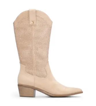 per donna 14547301-BEIGE Stivale beige 145473 (37), 3 a 5cm, Cerniera, Casual Marrone