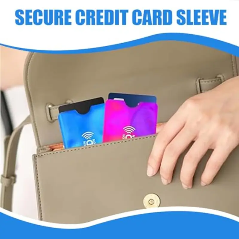 XUZOPIM 14 Pezzi Rfid Protection Card Protezione Carte Di Credito Custodie Blocco Rfid Custodia Carta Di Credito Proteggi Carte Di Credito Contactless Protezione Rfid E Nfc Colori Abbaglianti miniatura 3