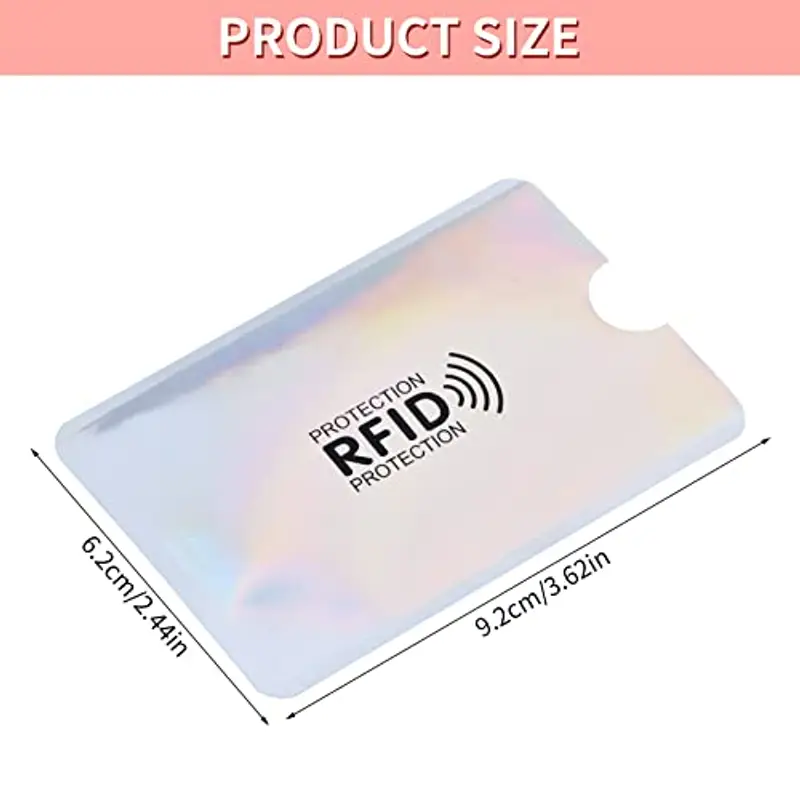 Xzeemo 10 Pezzi Custodie Schermatura per Carte di Credito, Protettiva RFID, Anti Smagnetizzazione Casi di Carta per Carta d'identità miniatura 2