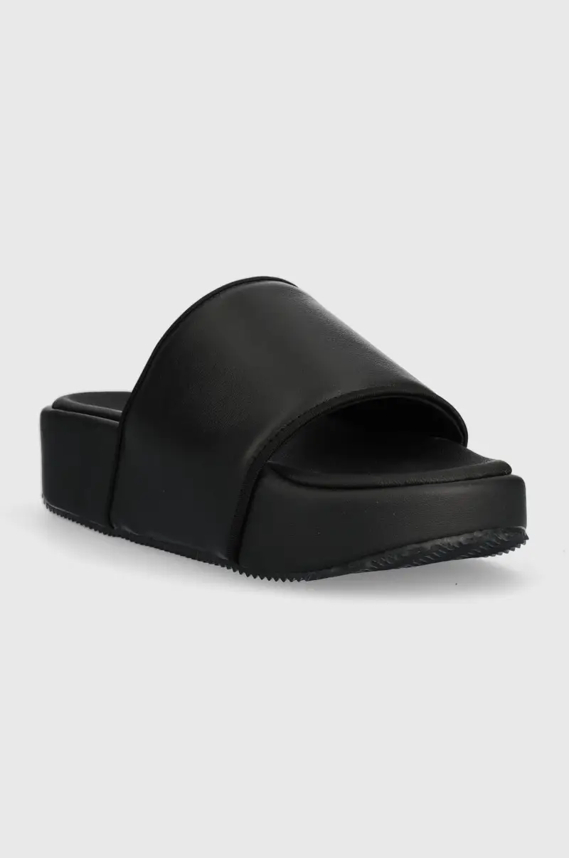 adidas Originals infradito in pelle Y-Slide Nero miniatura 2