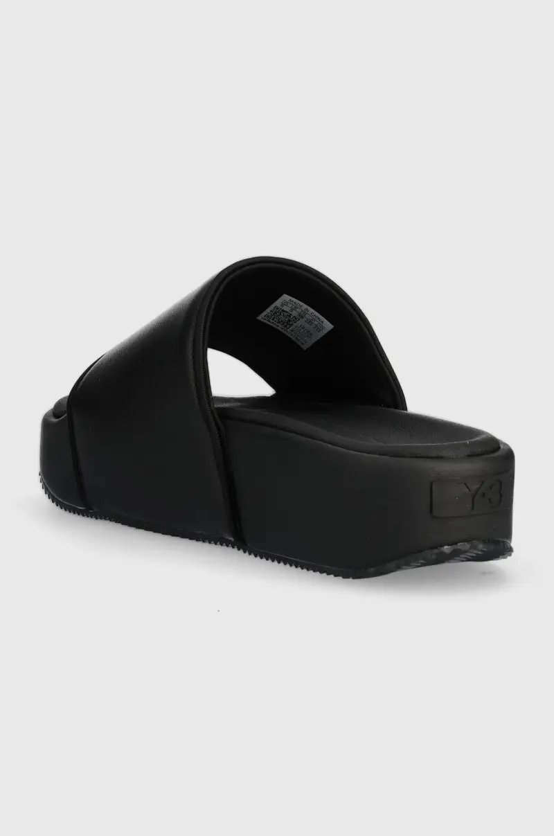 adidas Originals infradito in pelle Y-Slide Nero miniatura 3