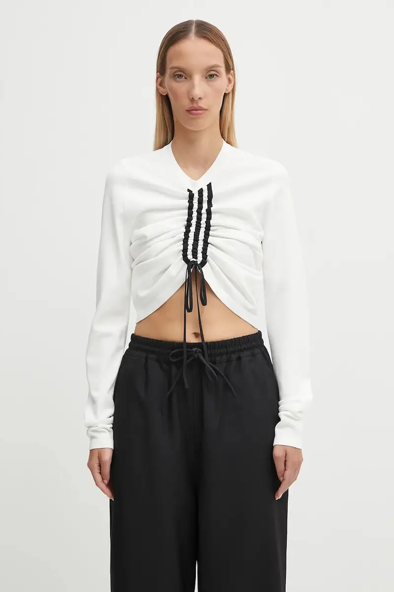 camicia a maniche lunghe Fitted Cinch colore bianco KD4760