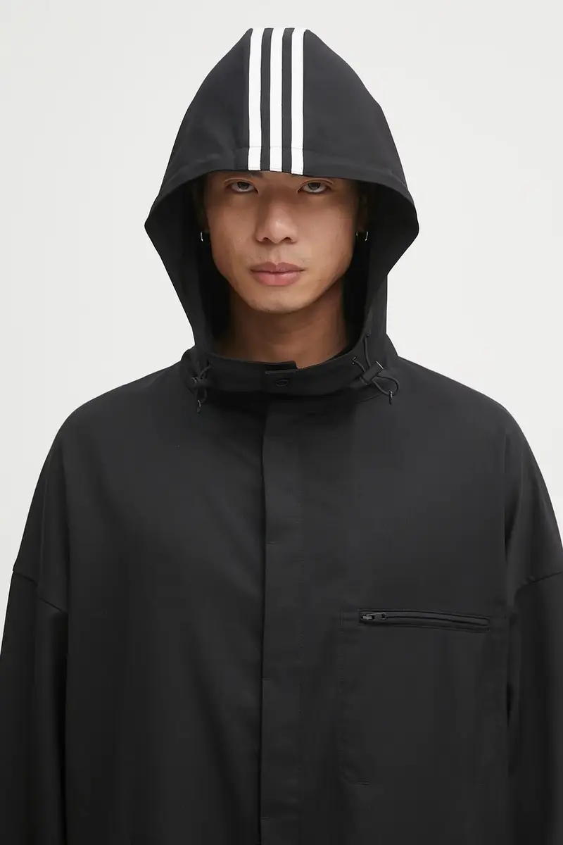 camicia con lana Refined Wool colore nero JX7276 miniatura 4