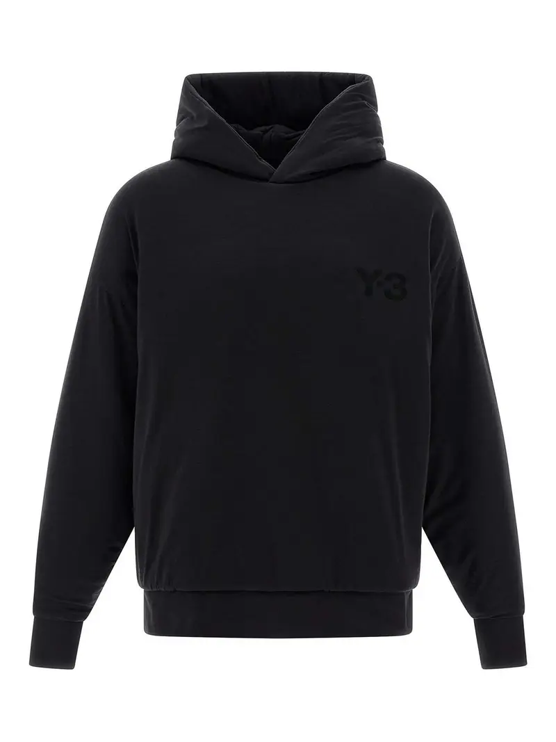 Felpa con cappuccio imbottita Nero