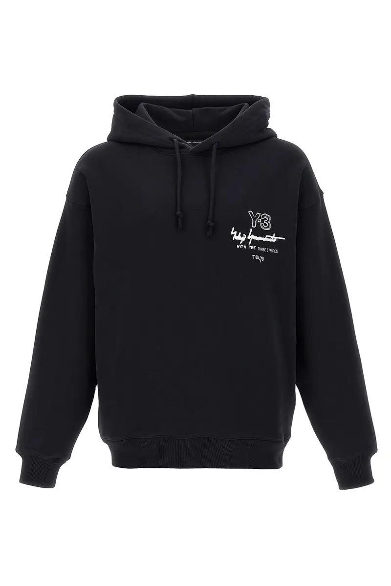 Felpa Con Cappuccio 'Y-3 Graphic Ft' Nero