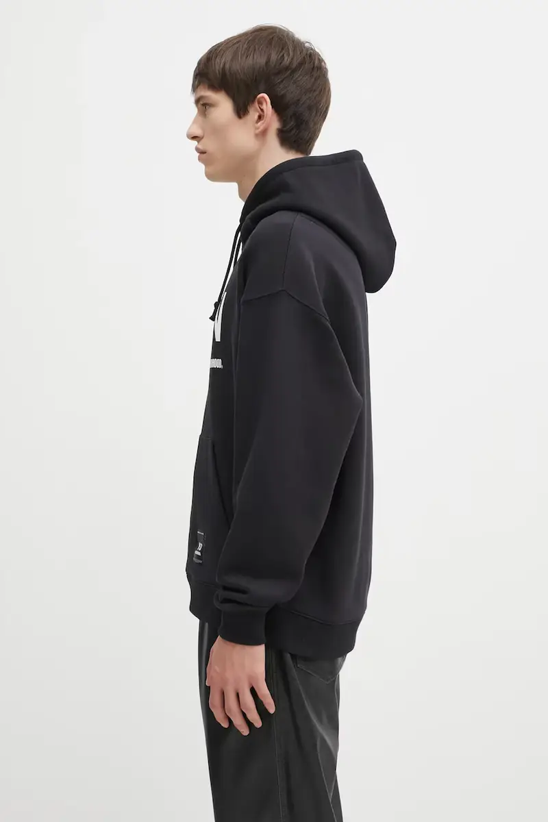 felpa in cotone x Neighborhood Graphic uomo colore nero con cappuccio JW7004 miniatura 2