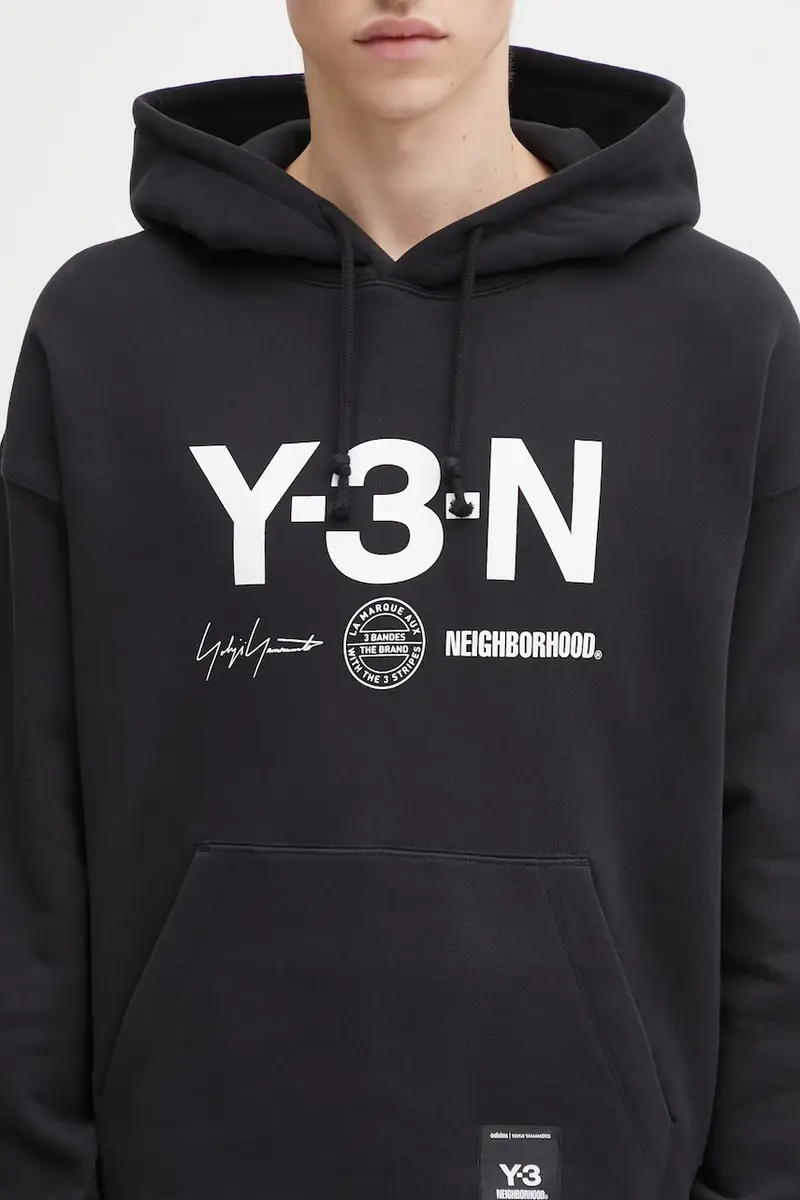 felpa in cotone x Neighborhood Graphic uomo colore nero con cappuccio JW7004 miniatura 4