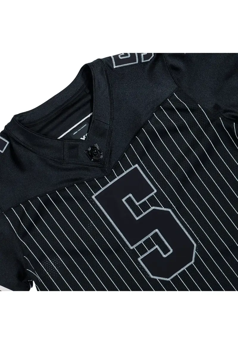 Maglia sportiva a righe con numero NERO miniatura 3