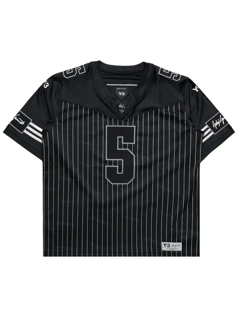 Maglia sportiva a righe con numero NERO