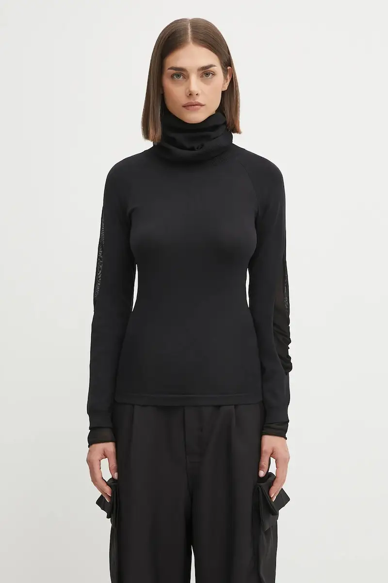 maglione Hooded Knit donna colore nero JX2301