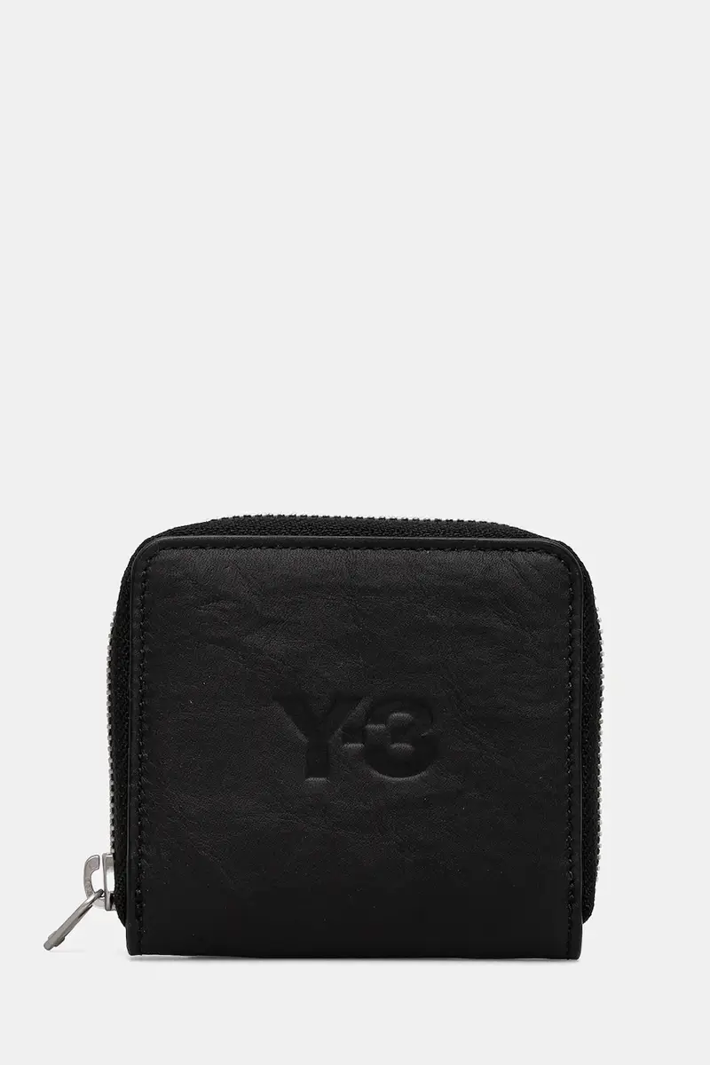 portafoglio in pelle Crinkle Leather Wallet colore nero JD2895