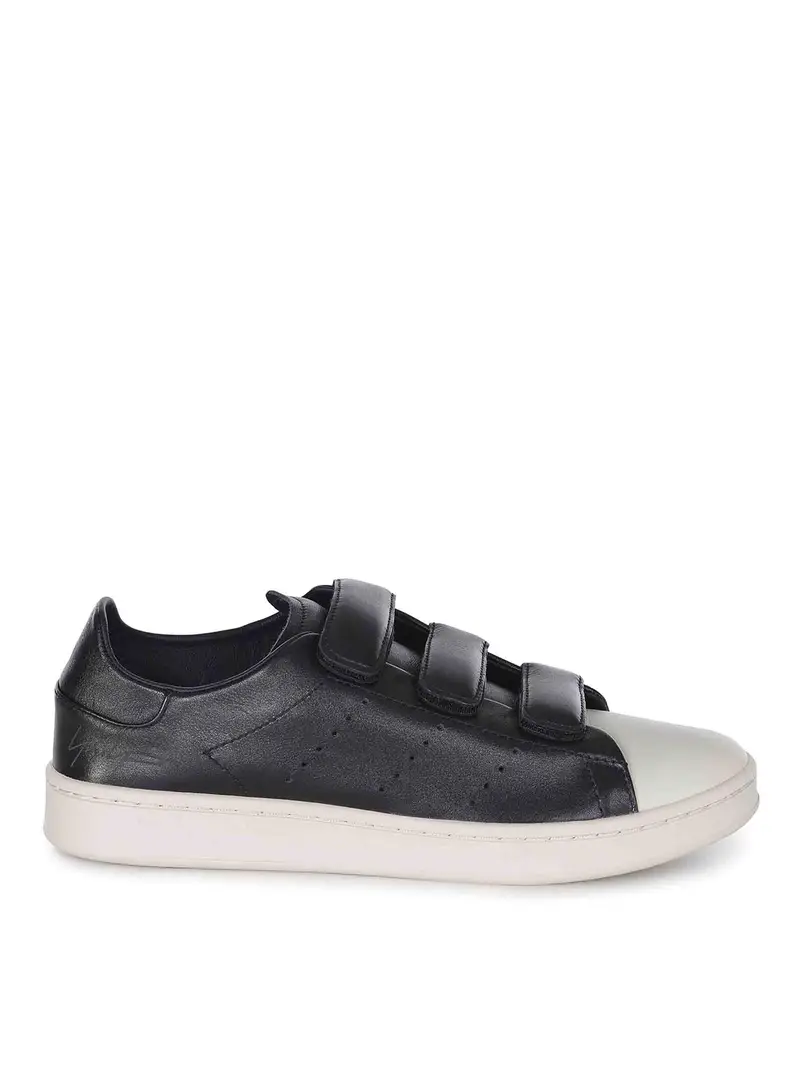 Sneaker Stan Smith fatte in pelle Nero
