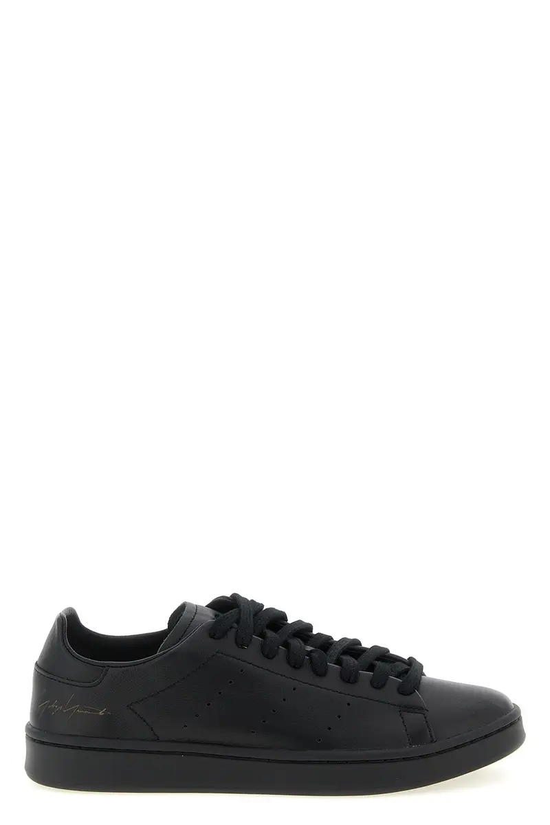 Y-3 Sneakers Stan Smith Nero in Pelle Pregiata