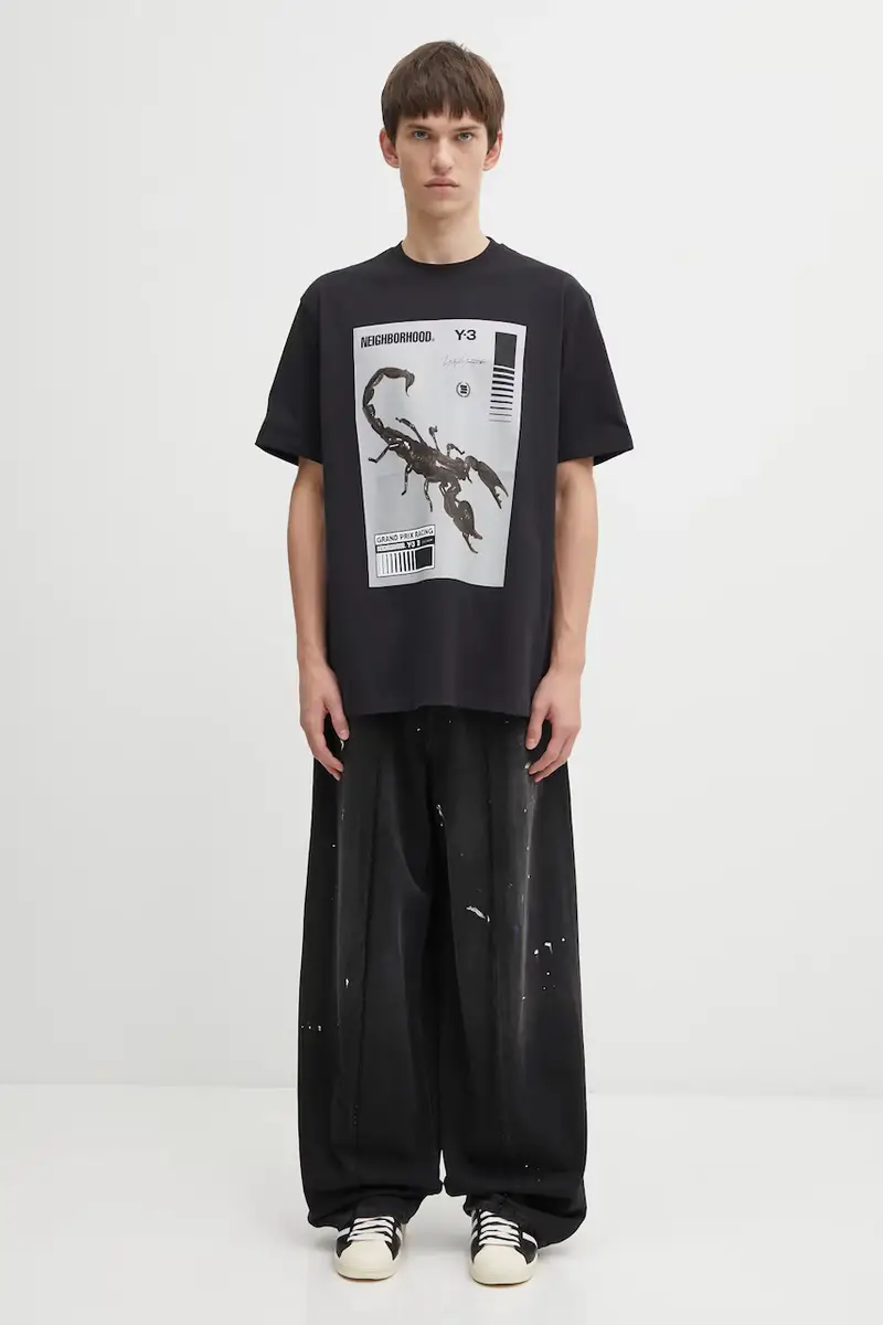 Y-3 T-shirt Uomo Nero 3455043 miniatura 5