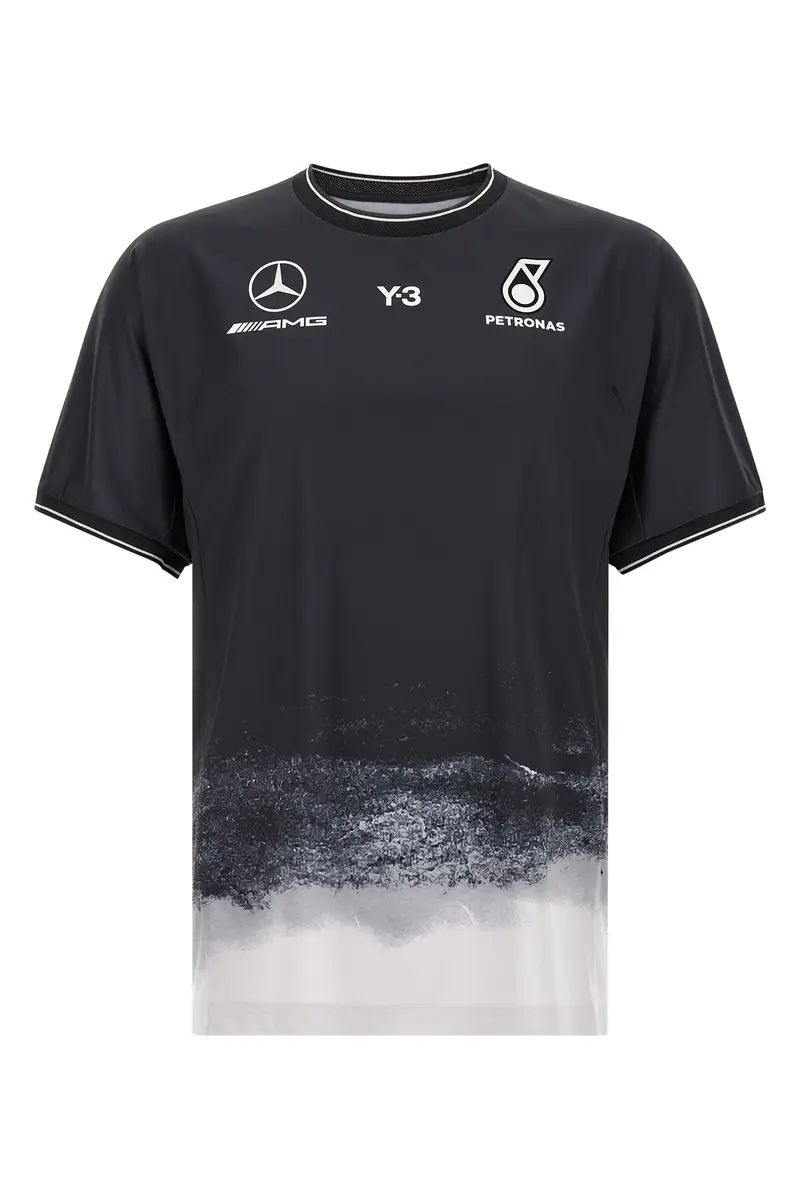 T-Shirt Y-3 X Mercedes Amg Petronas Formula One Nero