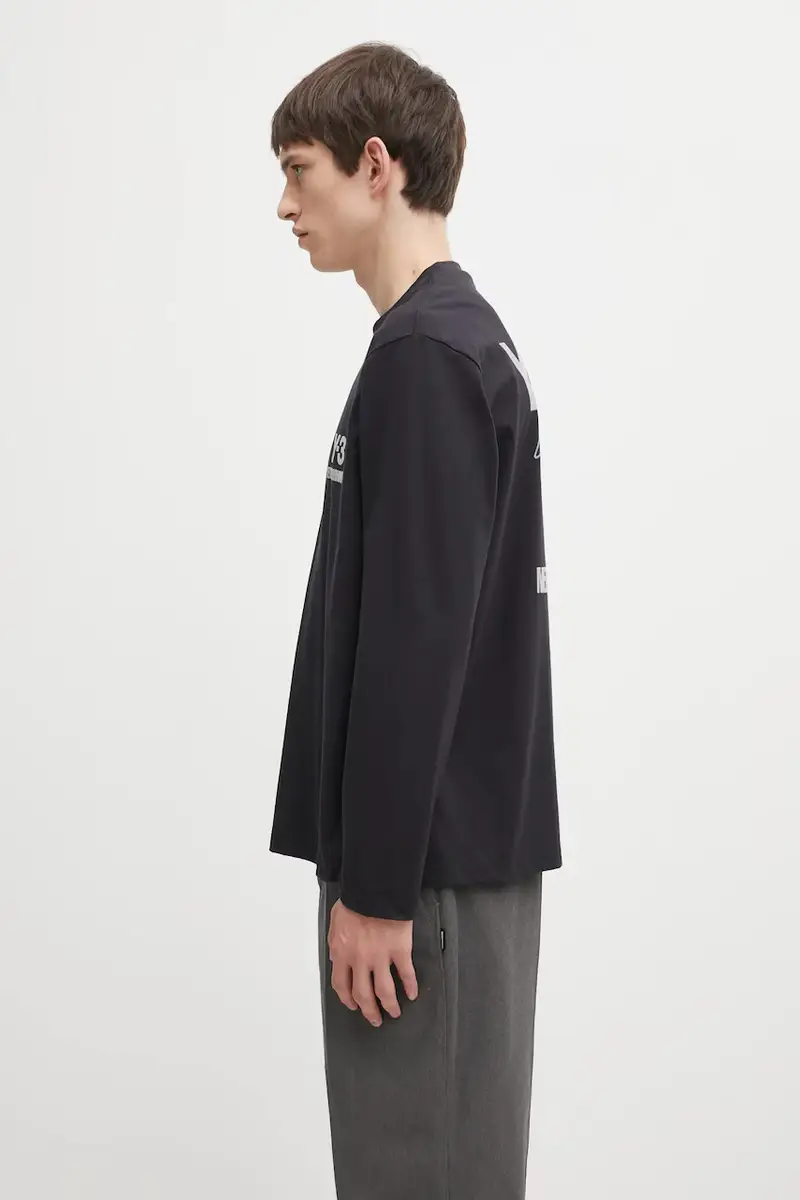 top a maniche lunghe in cotone x Neighborhood Logo colore nero JW7001 miniatura 2