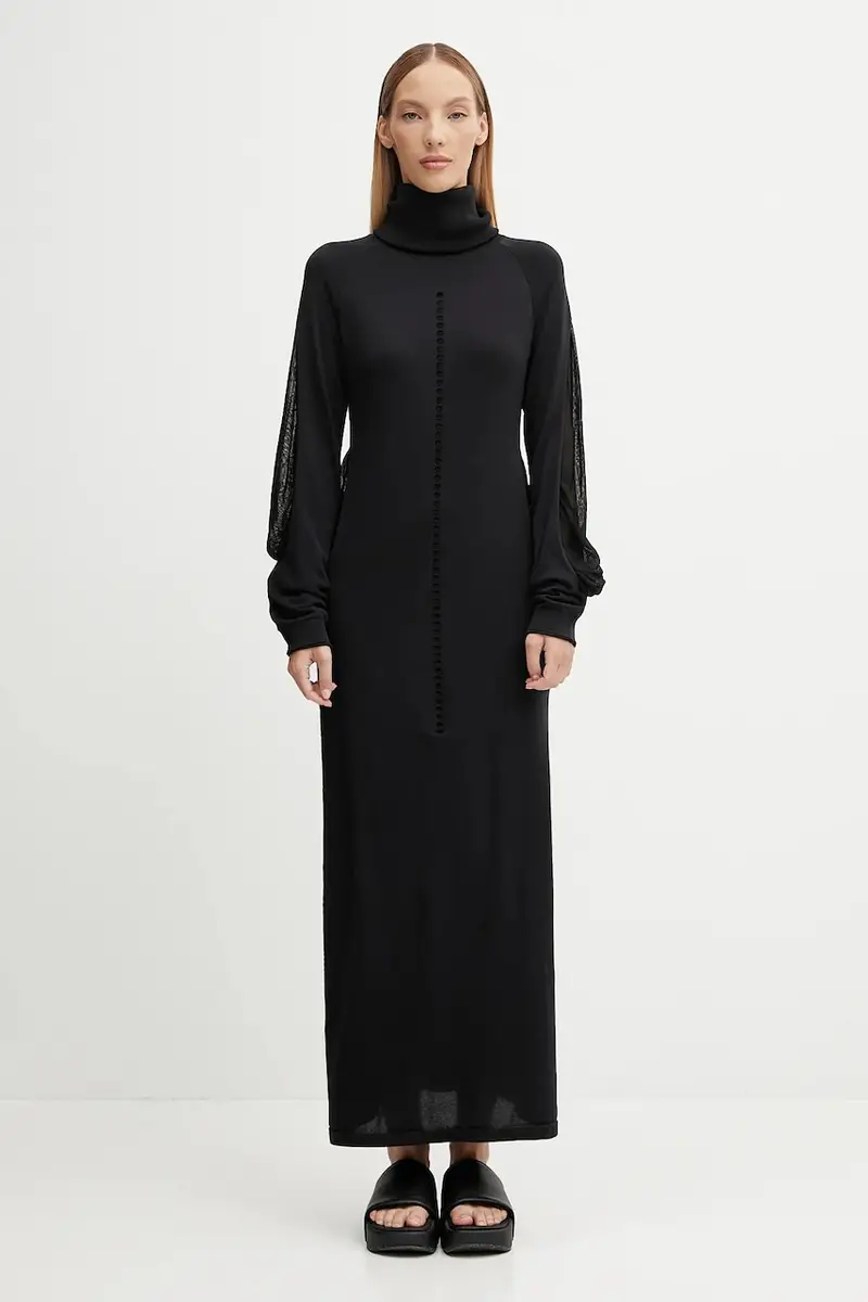 vestito Hooded Knit colore nero JX2300